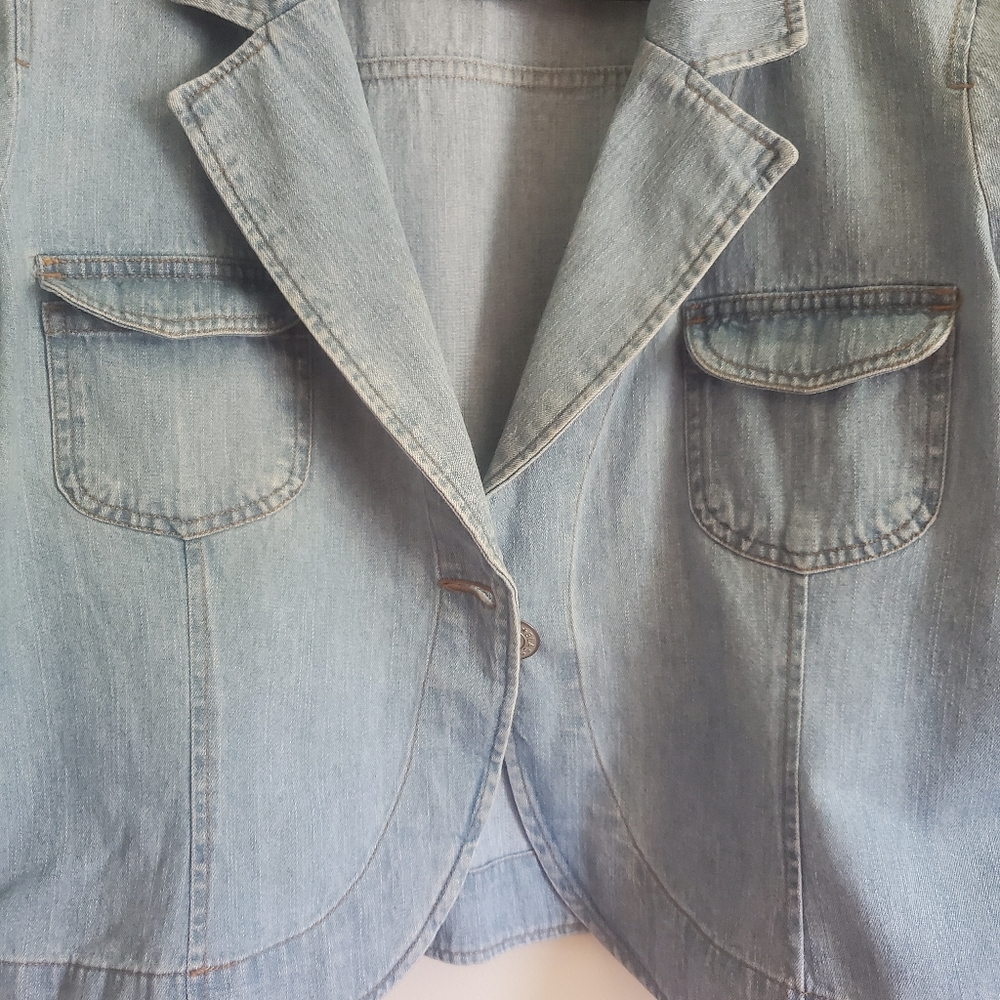 Vintage Bill Blass Lightweight Blue Jean jacket - Picture 4 of 5